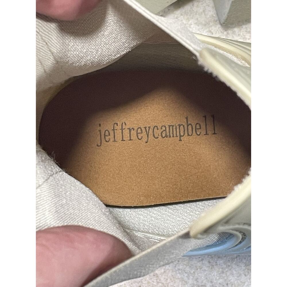 Jeffrey Campbell Cream Lug Sole Chelsea Rain Boots Platform Women’s Size 8 - Picture 9 of 9